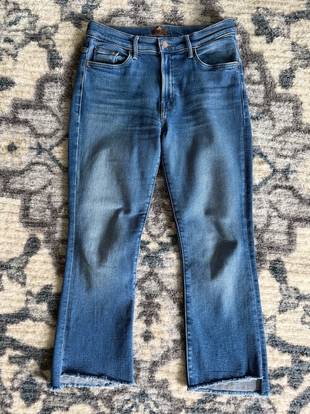 Mother The Insider Crop Step Fray Jeans